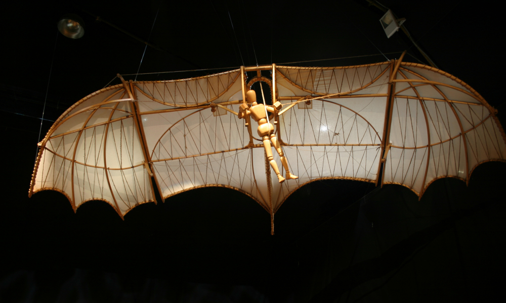 Ornithopter from the special exhibition Leonardo da Vinci: Machines in Motion