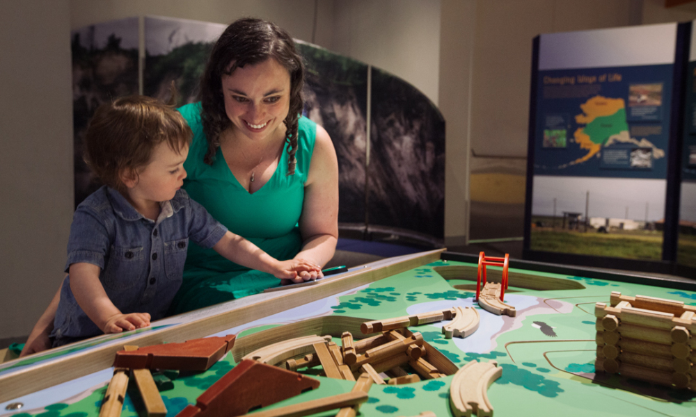 Guests of all ages tackle the engineering problems posed by thawing permafrost at Under the Arctic, an interactive exhibit that explores the fascinating and complex world of permafrost.
