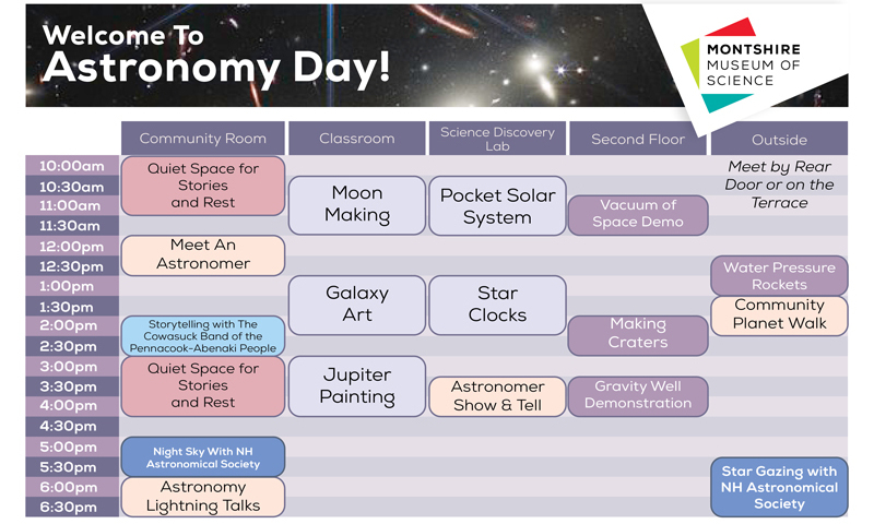 View the Schedule for Astronomy Day 2023