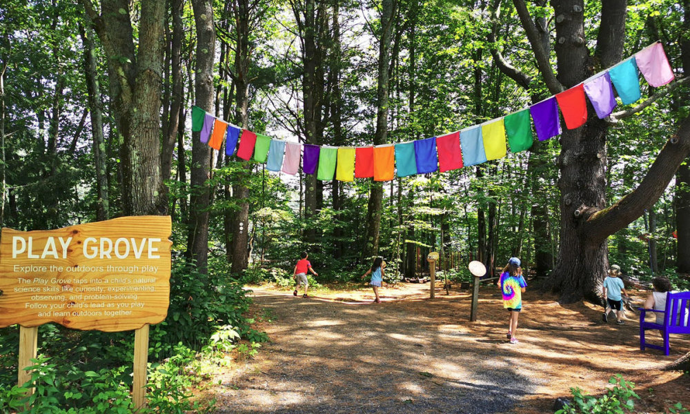 At the Play Grove, explore, imagine and more in a whimsical nature play area